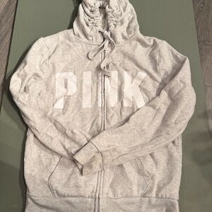 Gray PINK Hoodie